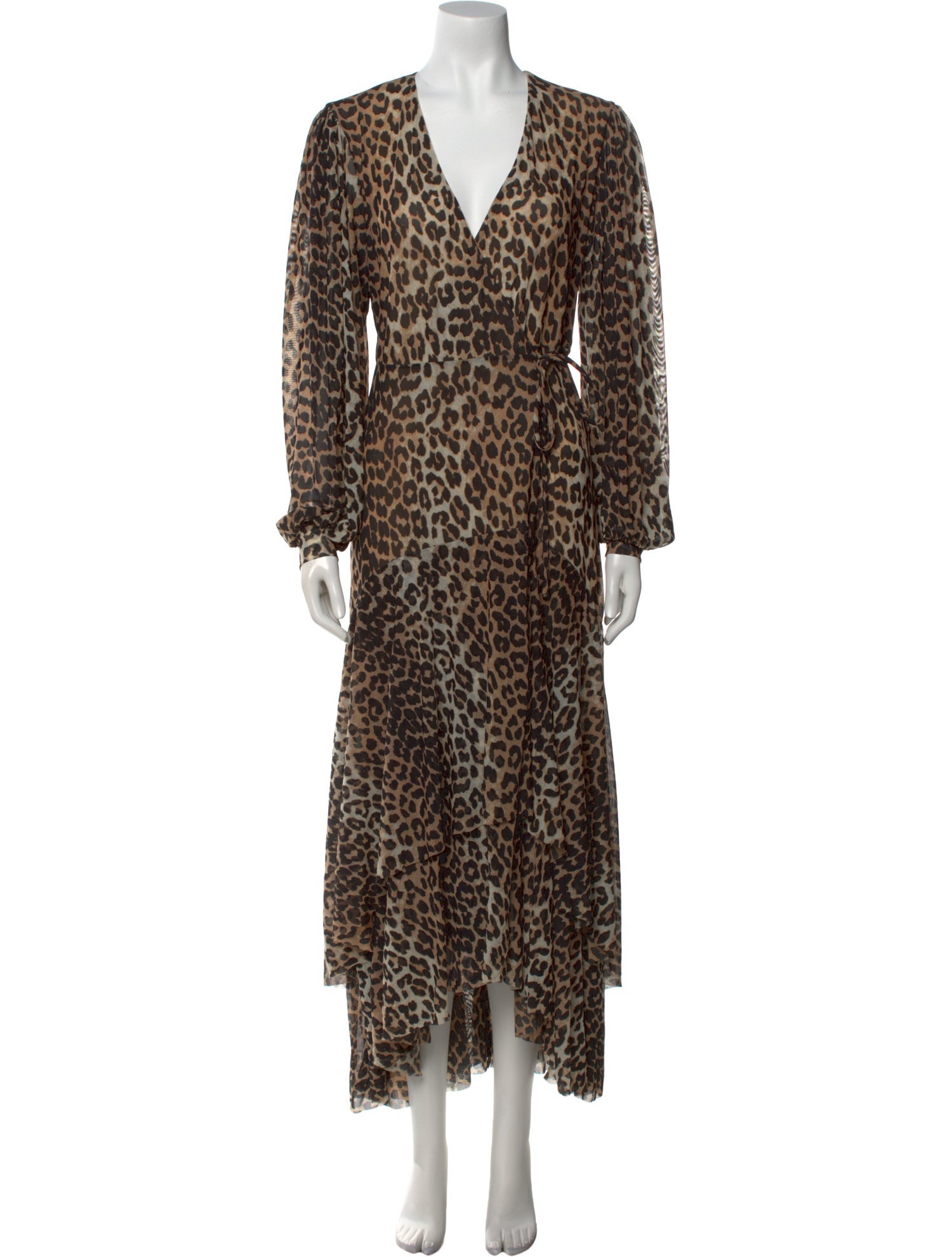 Ganni Animal Print Long Dress