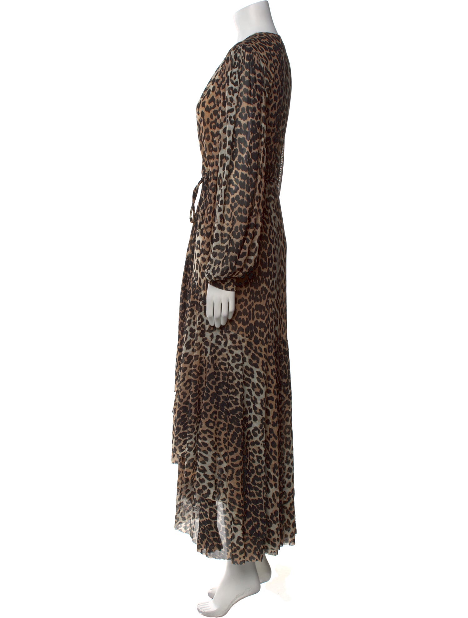 Ganni Animal Print Long Dress