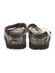 Ganni Snakeskin Animal Print Slides