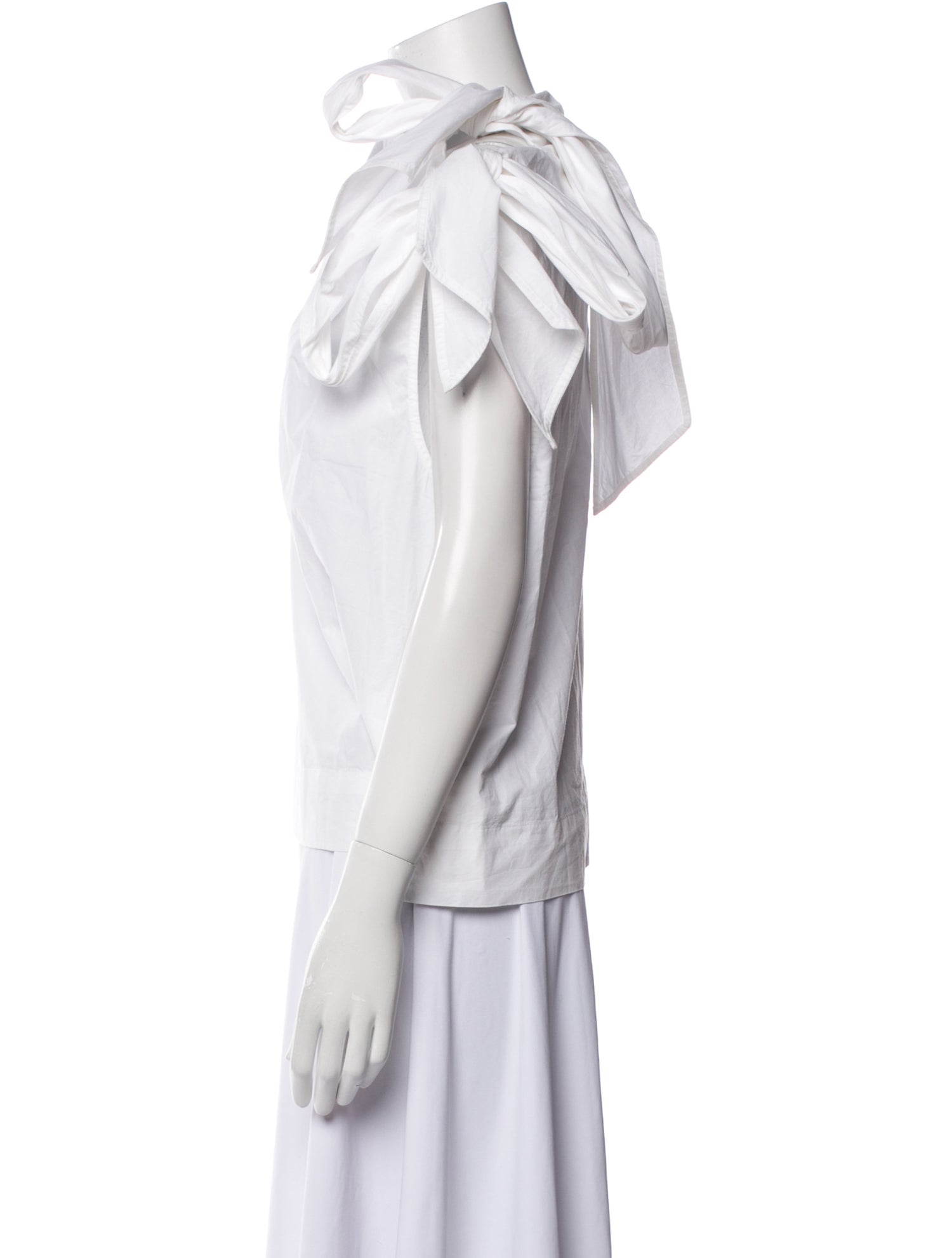 Ganni Bateau Neckline Short Sleeve Blouse