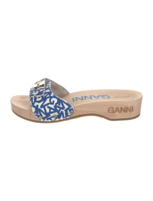 Ganni Canvas Printed Slides