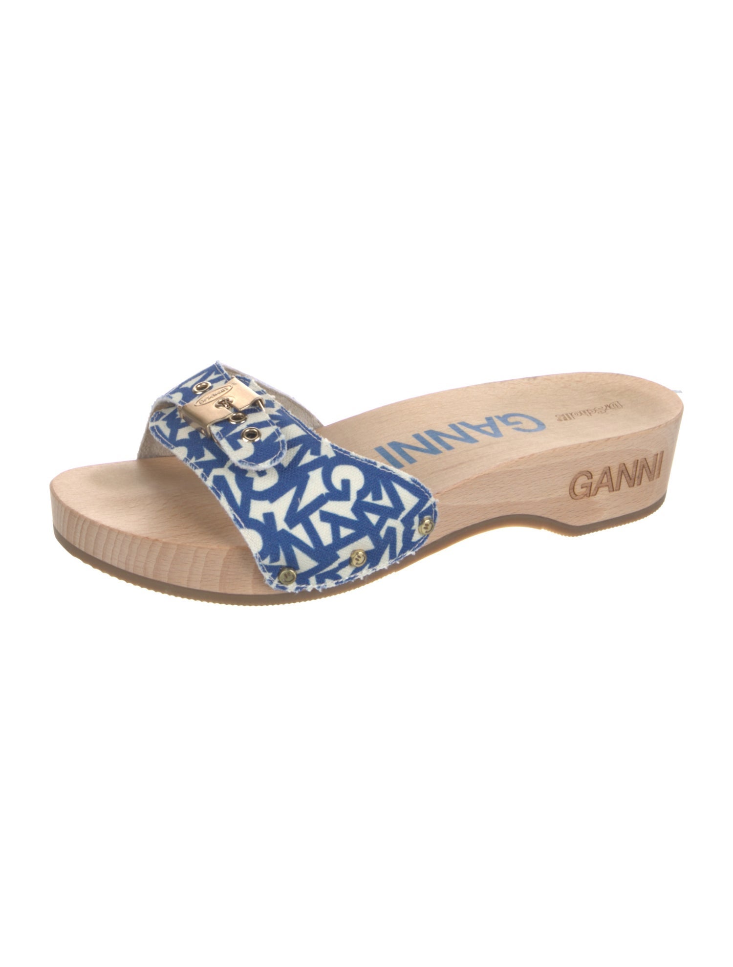 Ganni Canvas Printed Slides