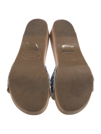 Ganni Canvas Printed Slides