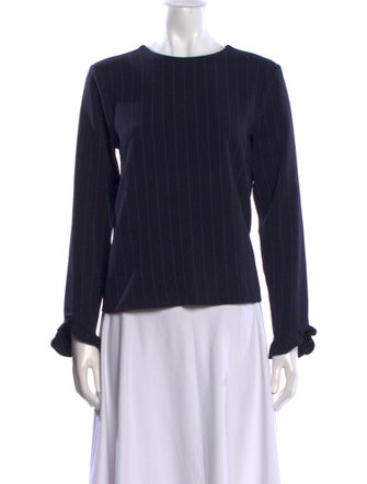 Ganni Crew Neck Long Sleeve Top