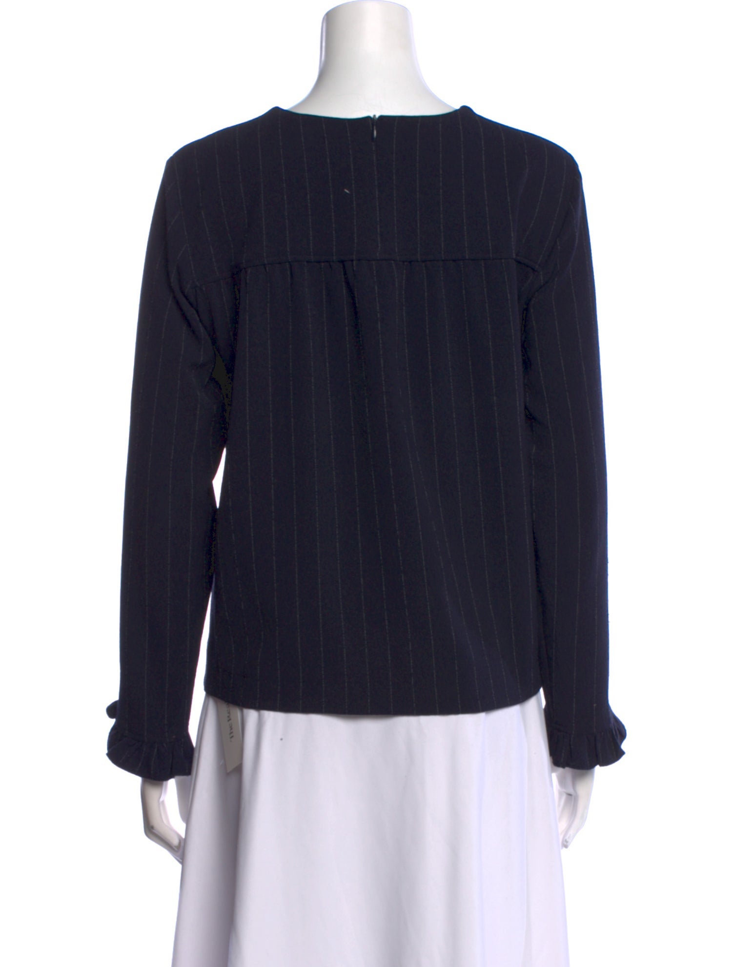 Ganni Crew Neck Long Sleeve Top