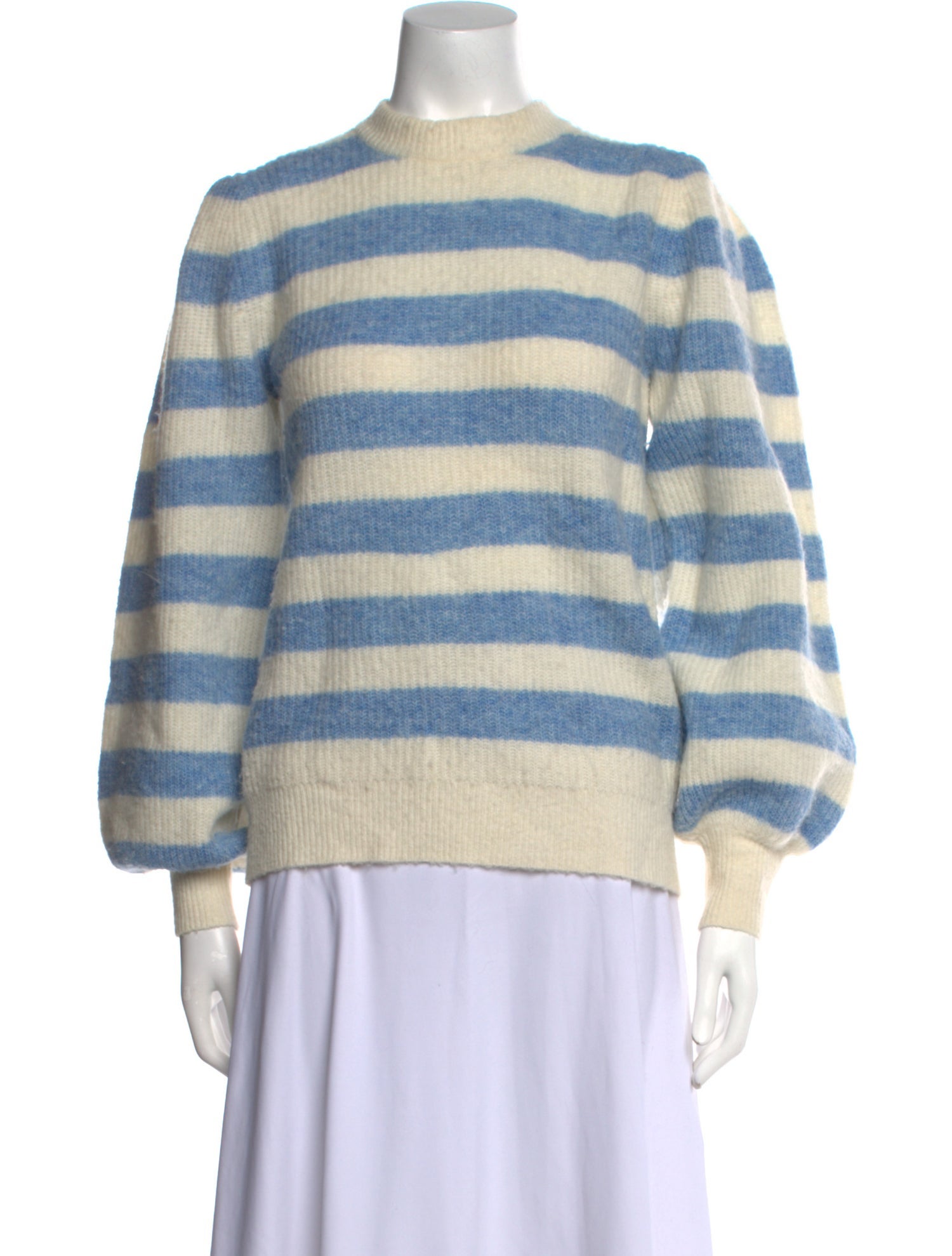 Ganni Striped Crew Neck Sweater