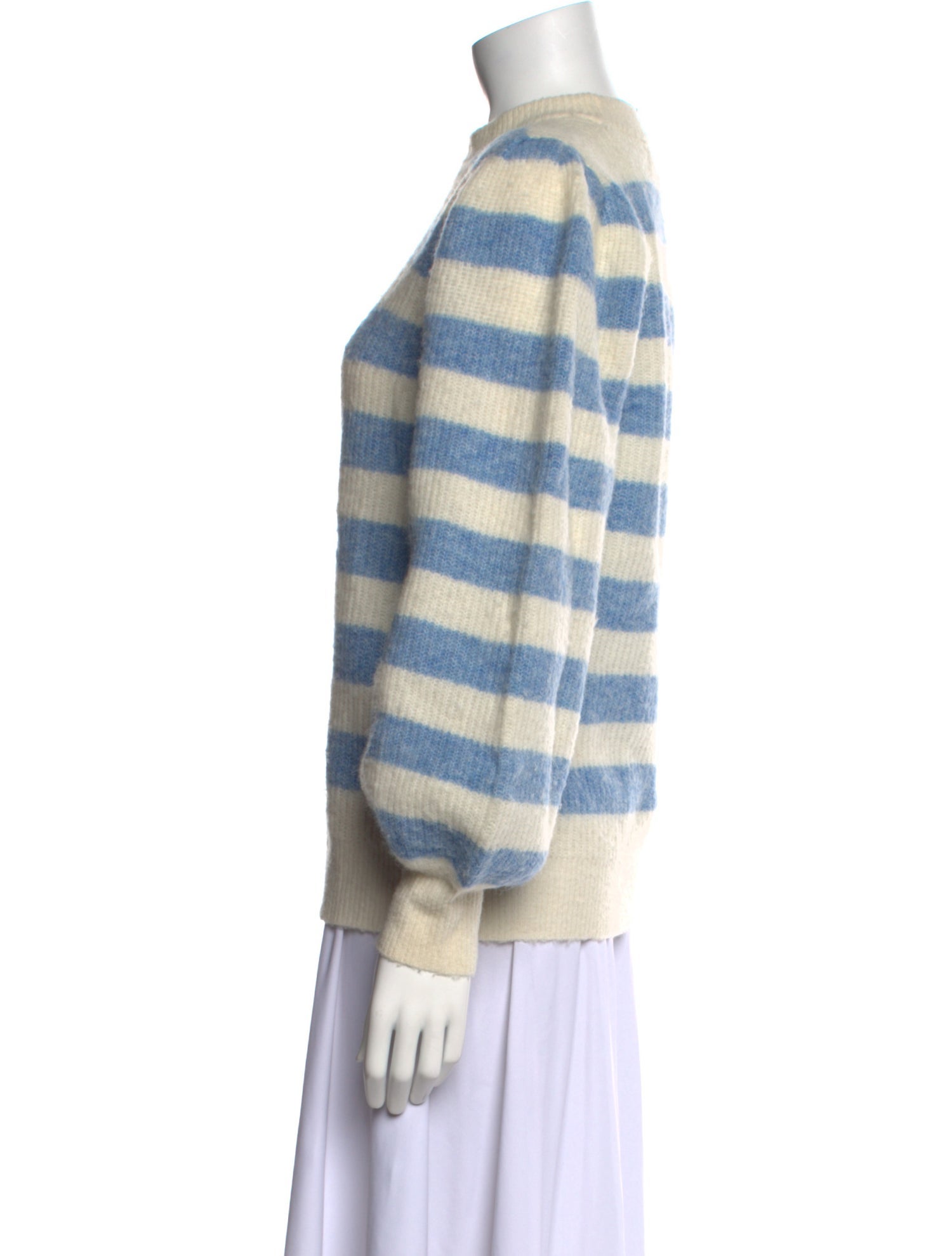 Ganni Striped Crew Neck Sweater