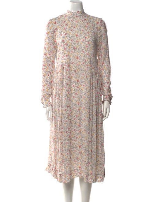 Ganni Floral Print Midi Length Dress