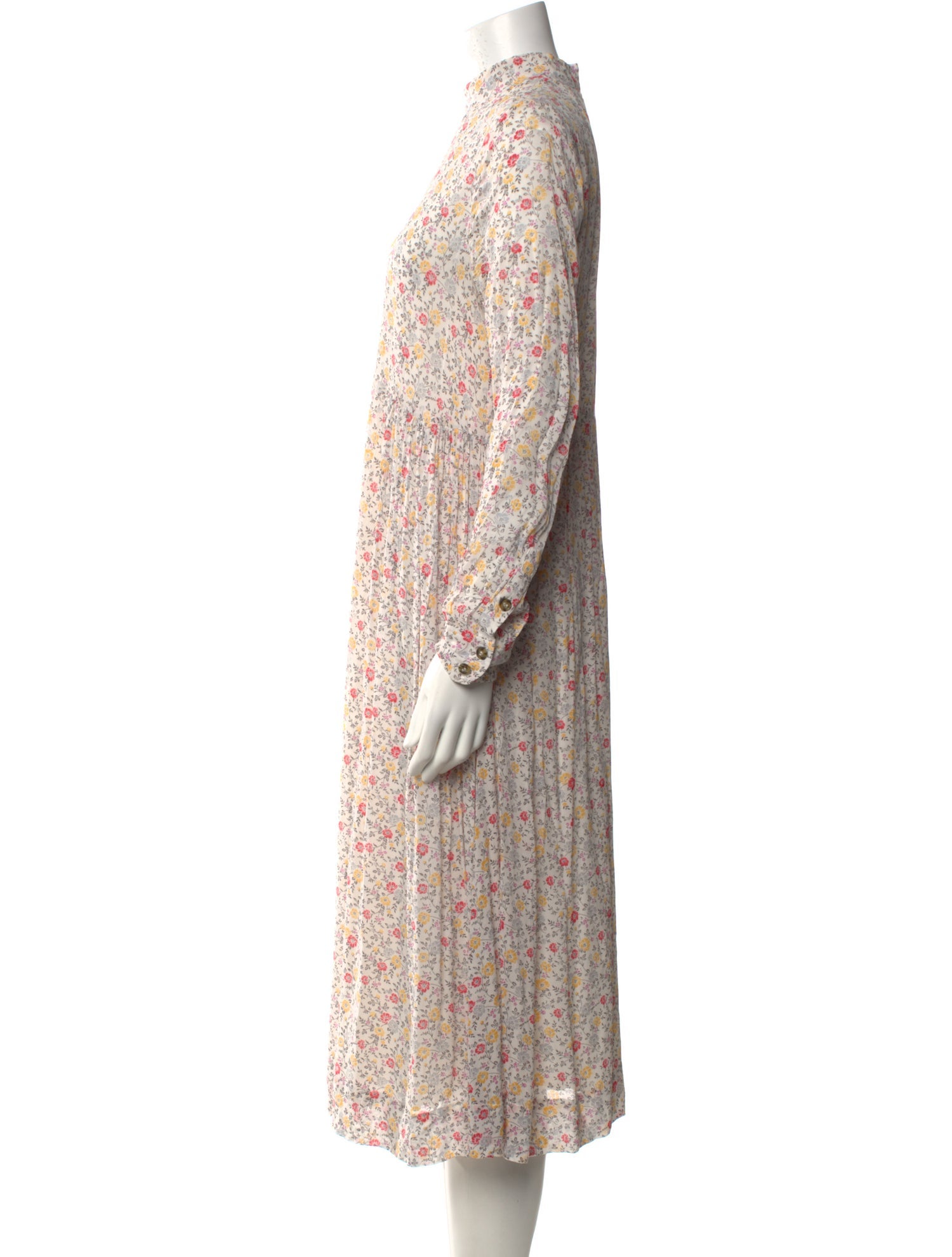 Ganni Floral Print Midi Length Dress