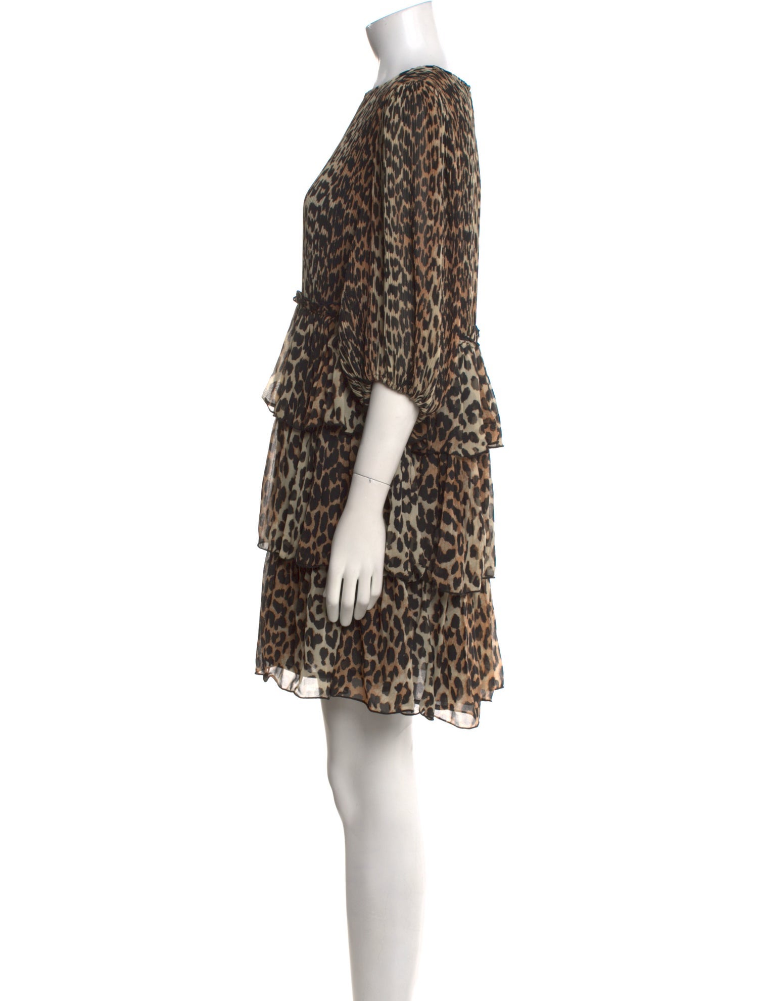 Ganni Animal Print Mini Dress