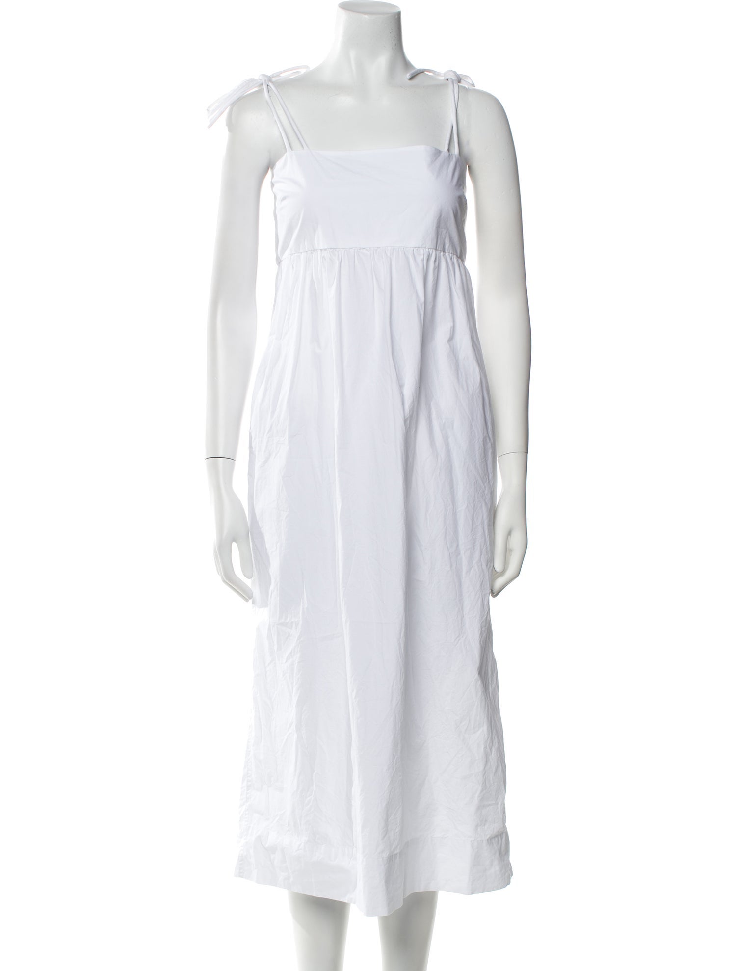 Ganni Square Neckline Midi Length Dress