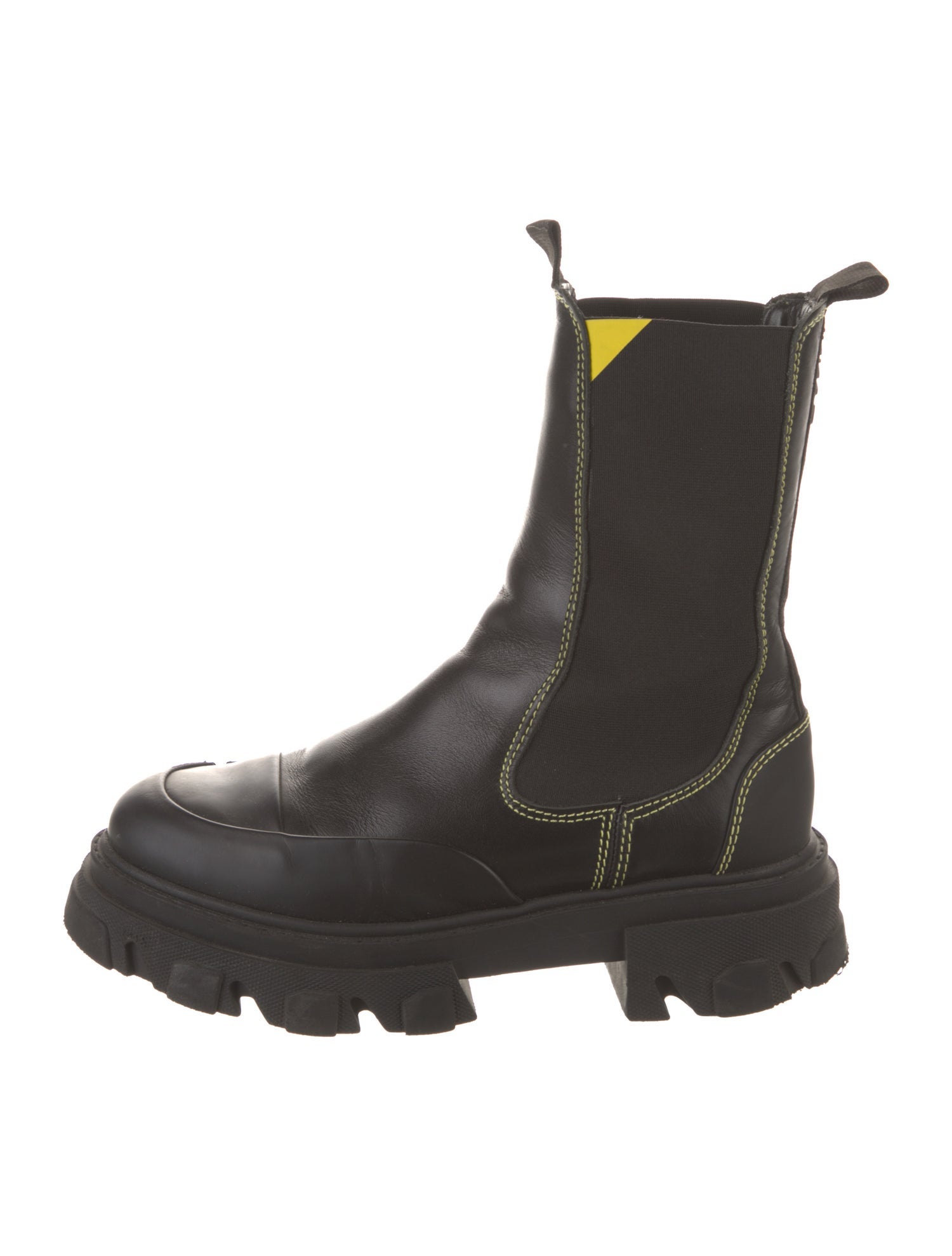 Ganni Leather Chelsea Boots