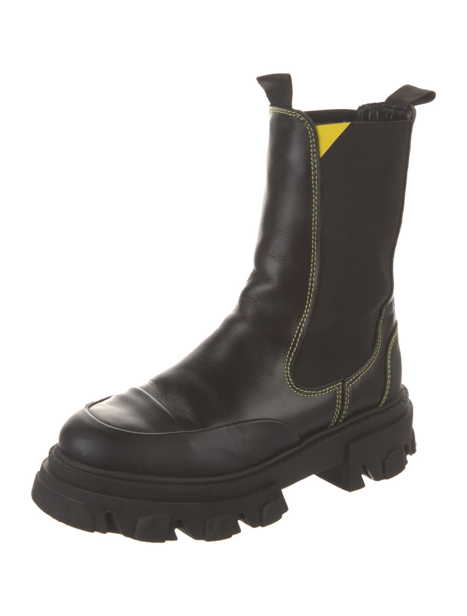 Ganni Leather Chelsea Boots