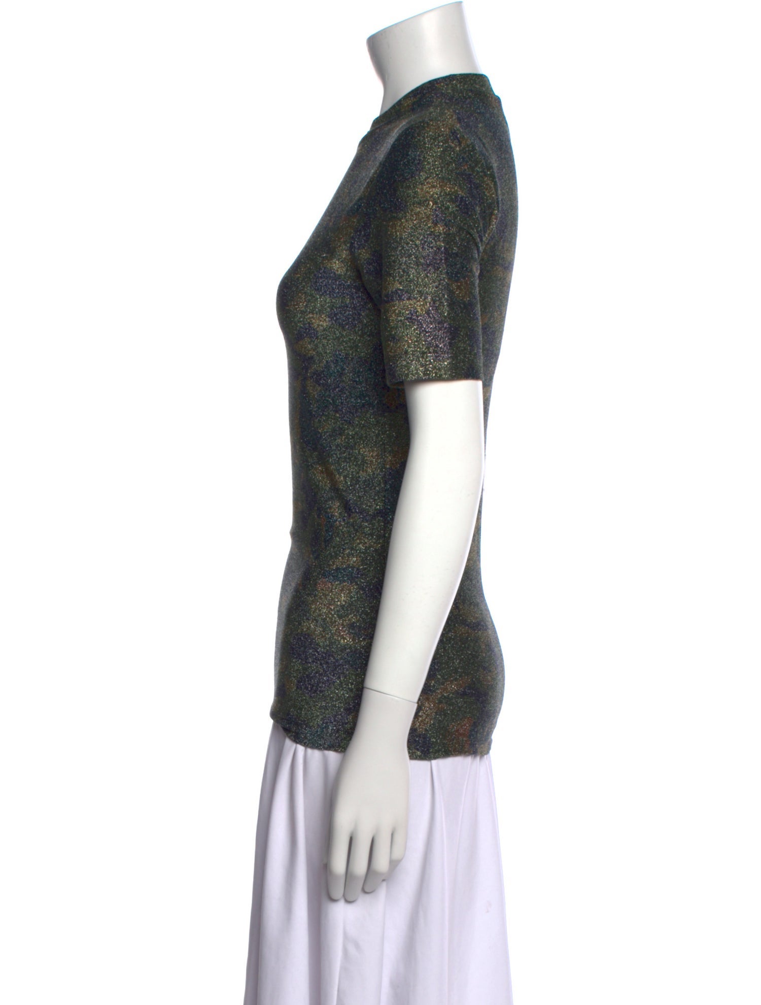 Ganni Paisley Print Crew Neck T-Shirt