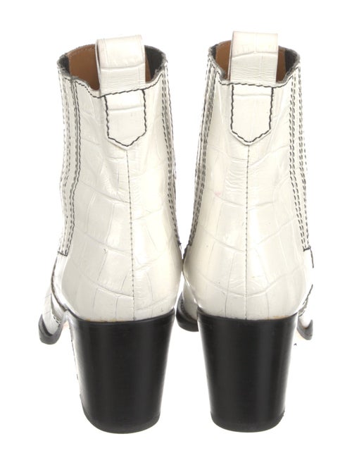 Ganni Embossed Leather Moto Boots