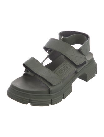 Ganni Rubber Slingback Sandals