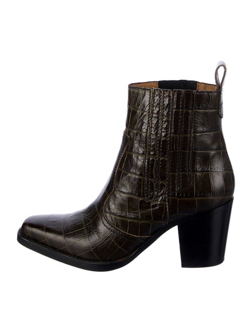 Ganni Leather Western Boots