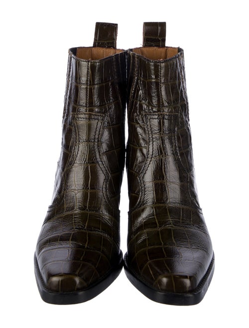 Ganni Leather Western Boots