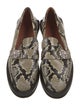 Ganni Leather Animal Print Loafers