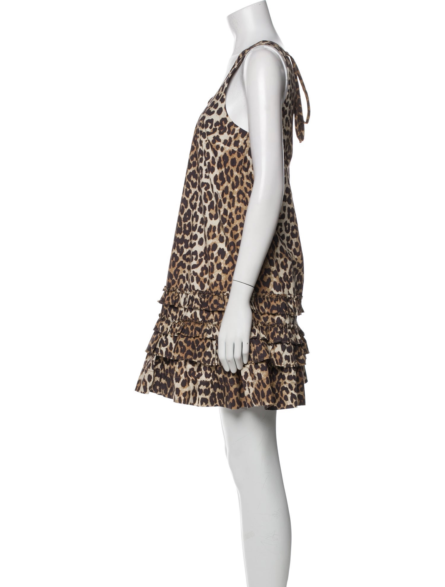 Ganni Animal Print Mini Dress