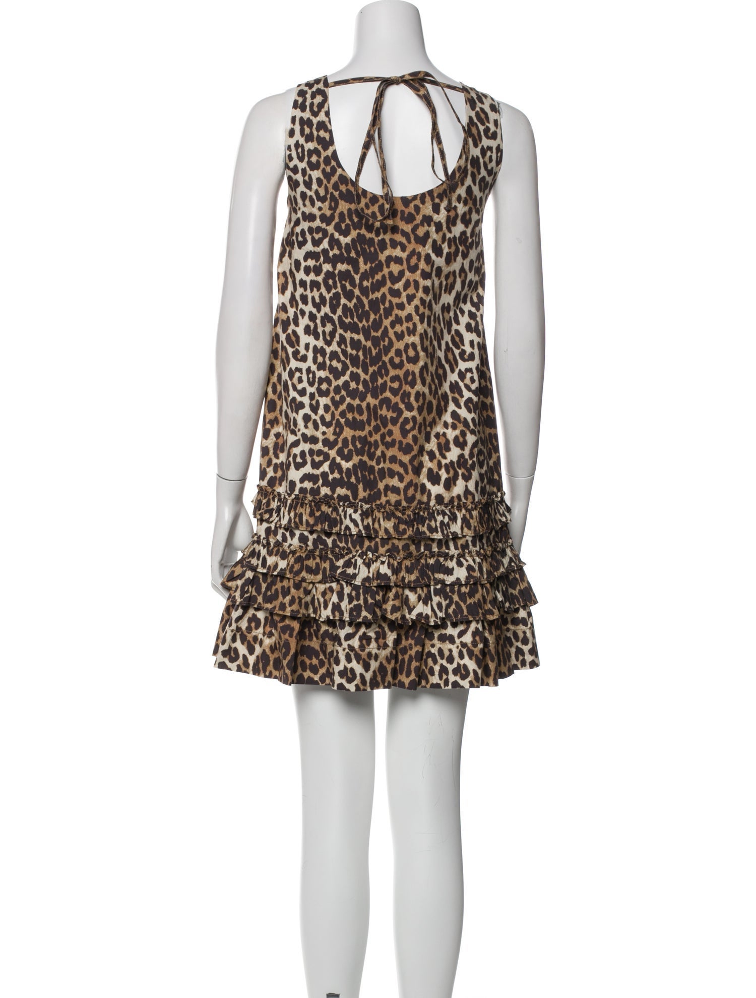 Ganni Animal Print Mini Dress