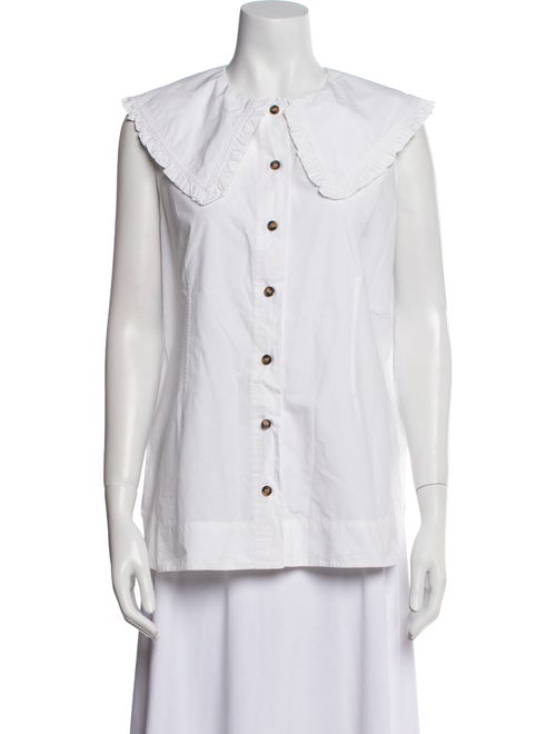 Ganni Sleeveless Button-Up Top