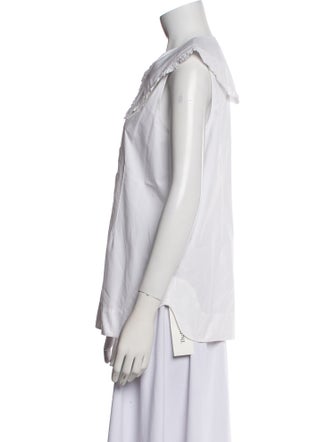 Ganni Sleeveless Button-Up Top