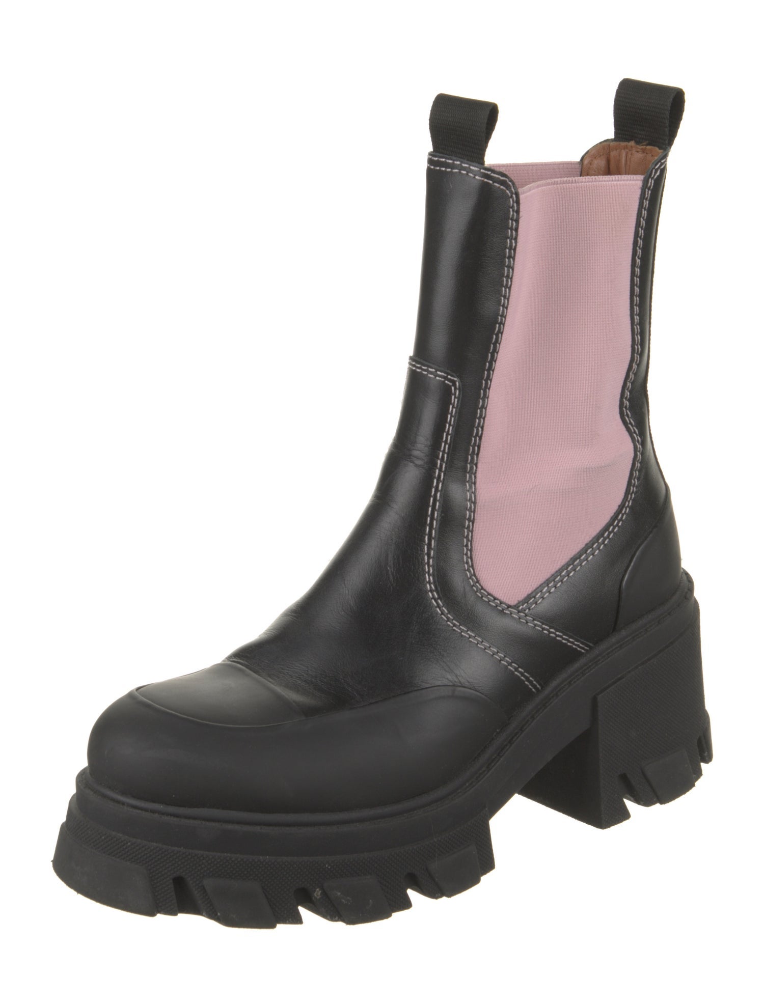 Ganni Leather Chelsea Boots