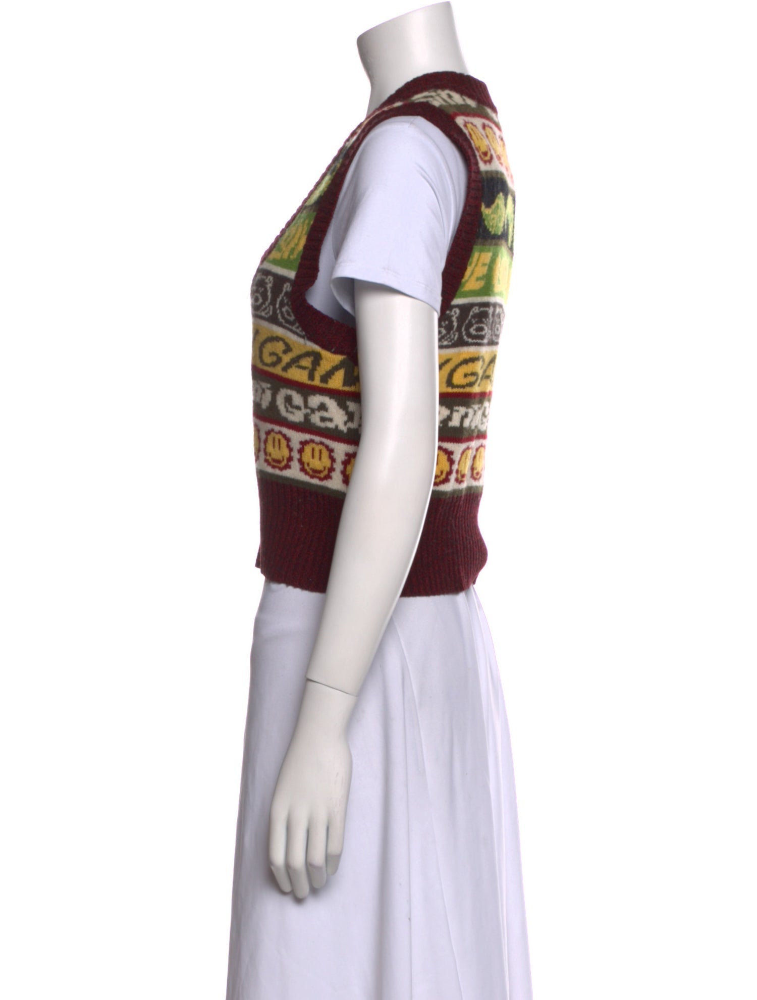 Ganni Wool Graphic Print Sweater