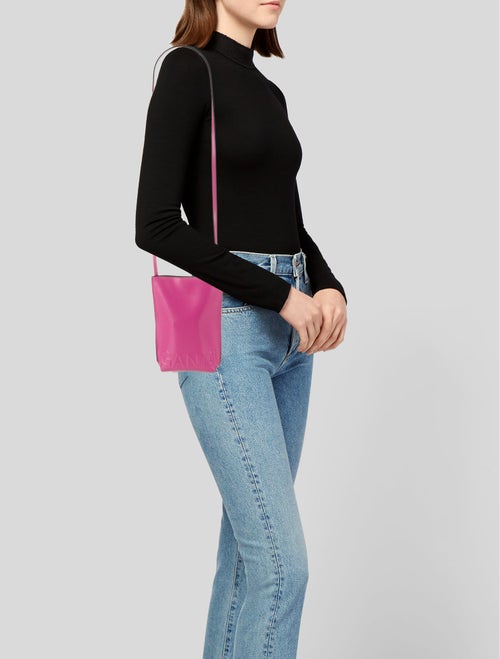 Ganni Leather Bucket Bag