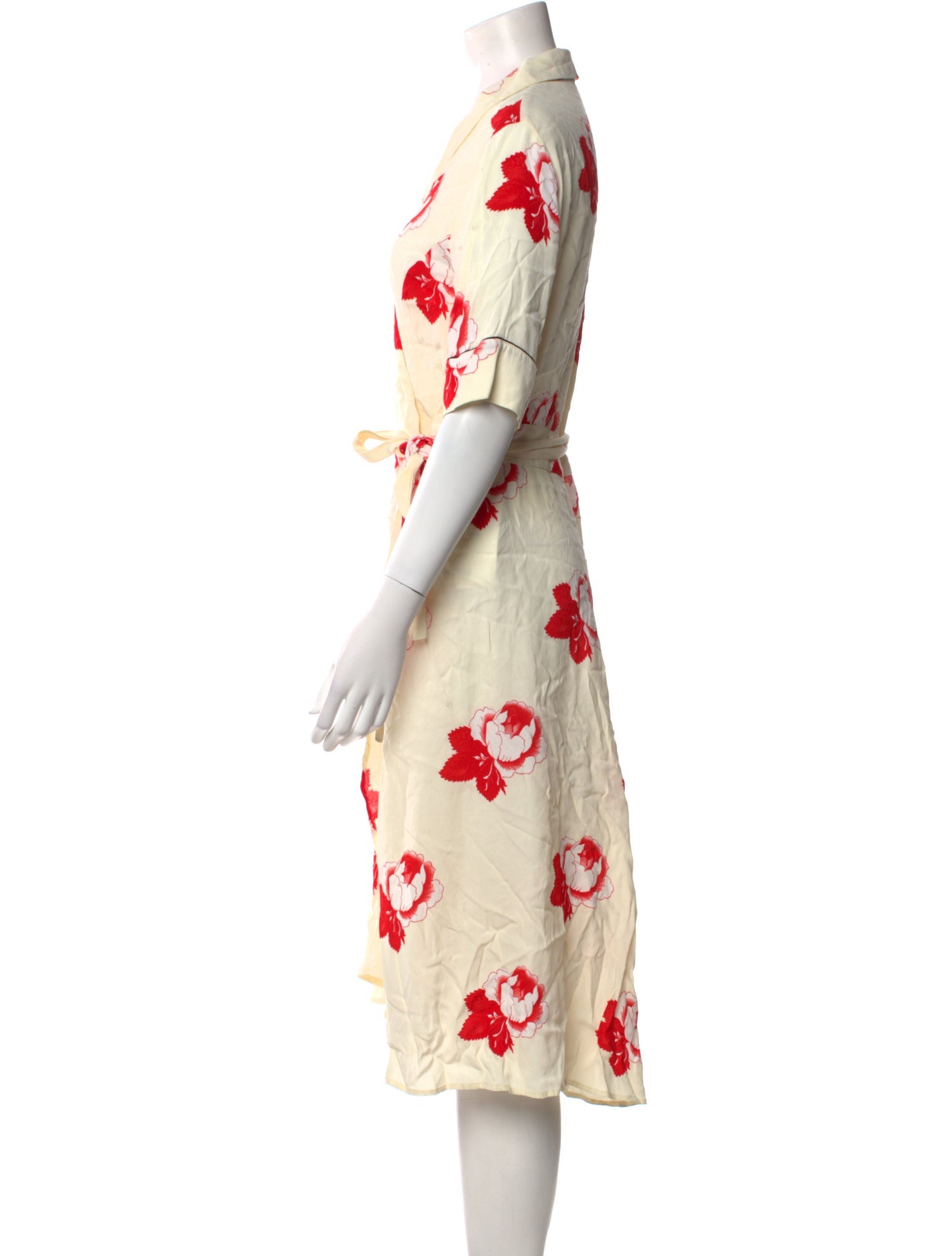 Ganni Floral Print Midi Length Dress