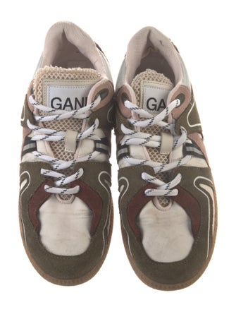 Ganni Suede Printed Sneakers