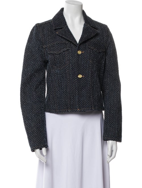 Ganni Alpaca Tweed Pattern Blazer