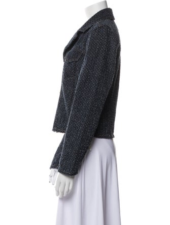 Ganni Alpaca Tweed Pattern Blazer