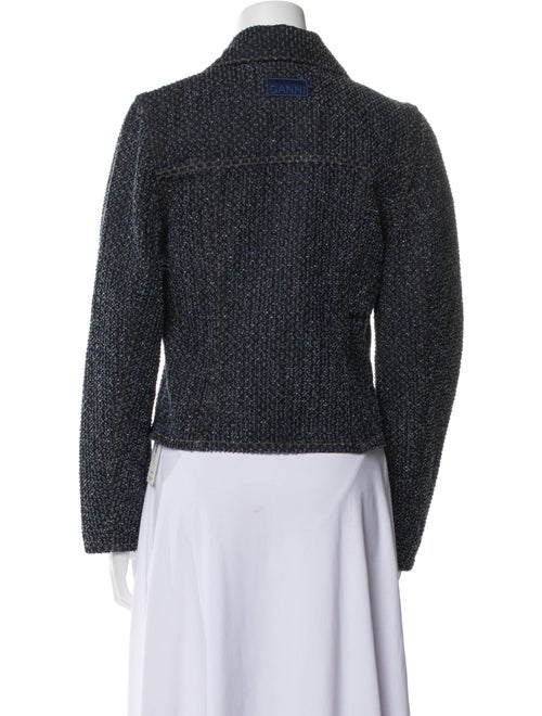 Ganni Alpaca Tweed Pattern Blazer