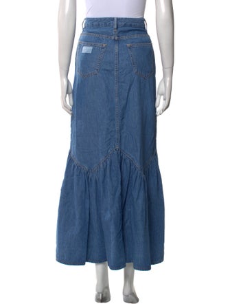 Ganni Pleated Accents Long Skirt