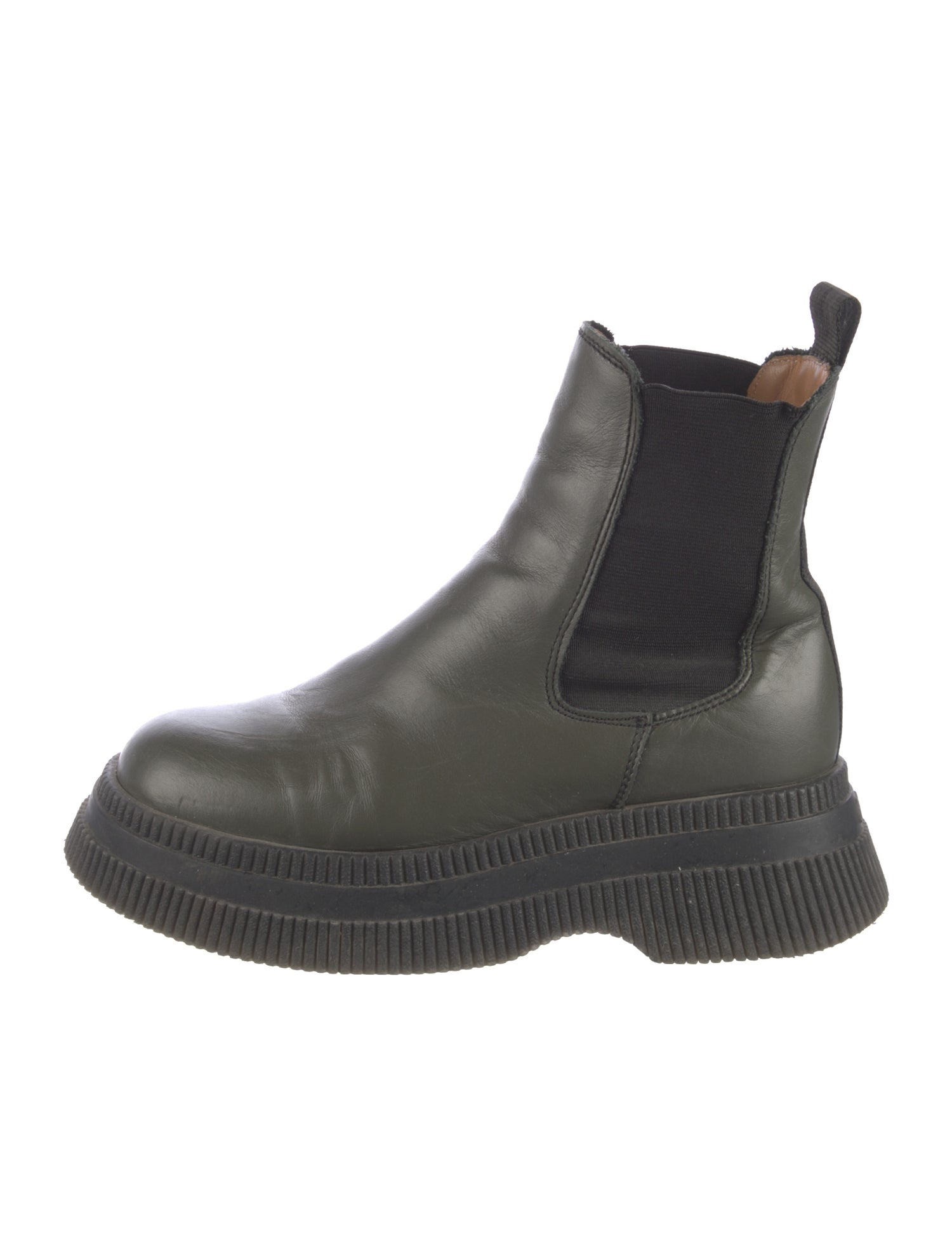 Ganni Leather Chelsea Boots
