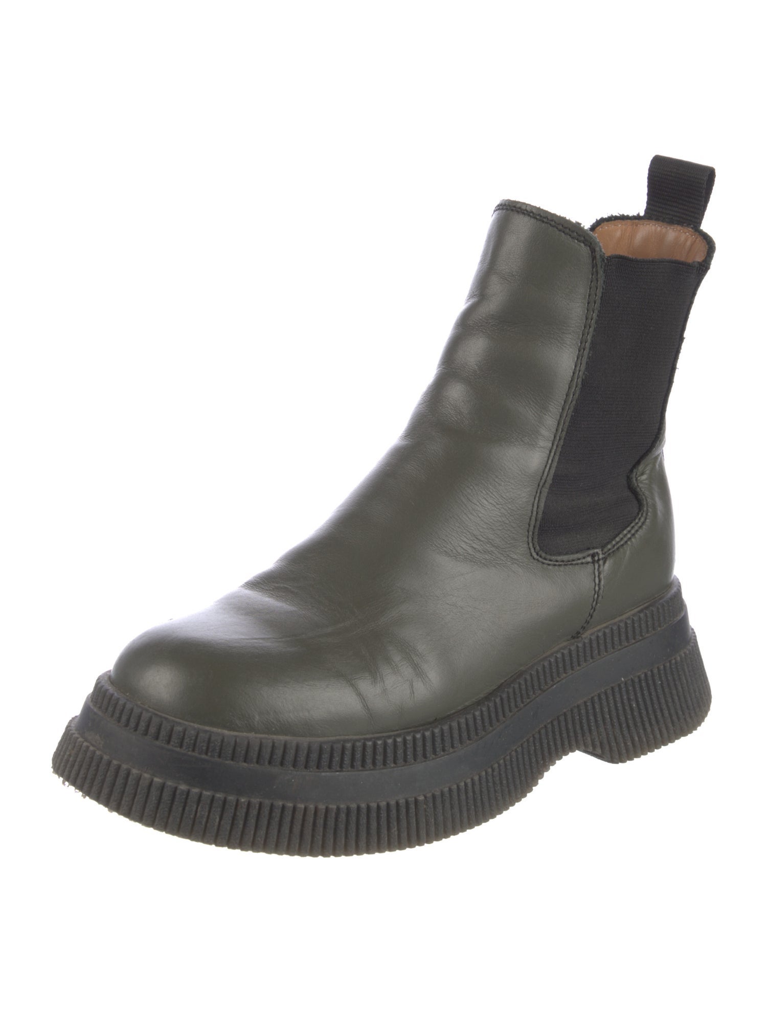 Ganni Leather Chelsea Boots