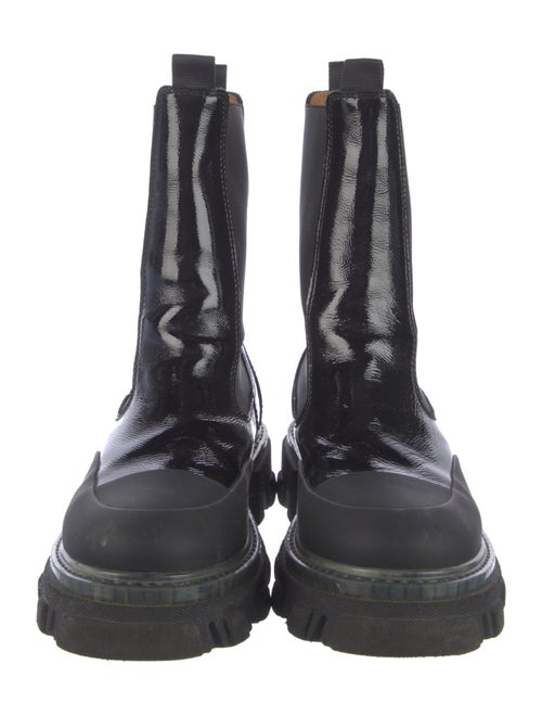 Ganni Patent Leather Chelsea Boots