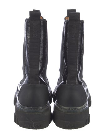 Ganni Patent Leather Chelsea Boots