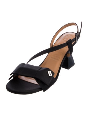Ganni Leather Slingback Sandals
