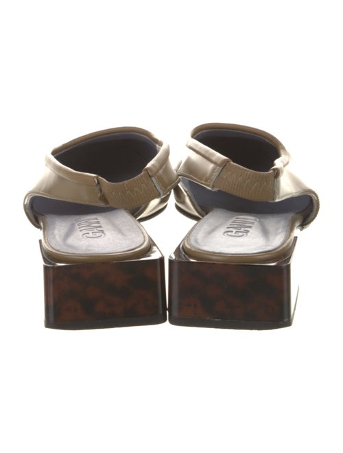 Ganni Leather Slingback Pumps