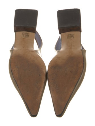 Ganni Leather Slingback Pumps