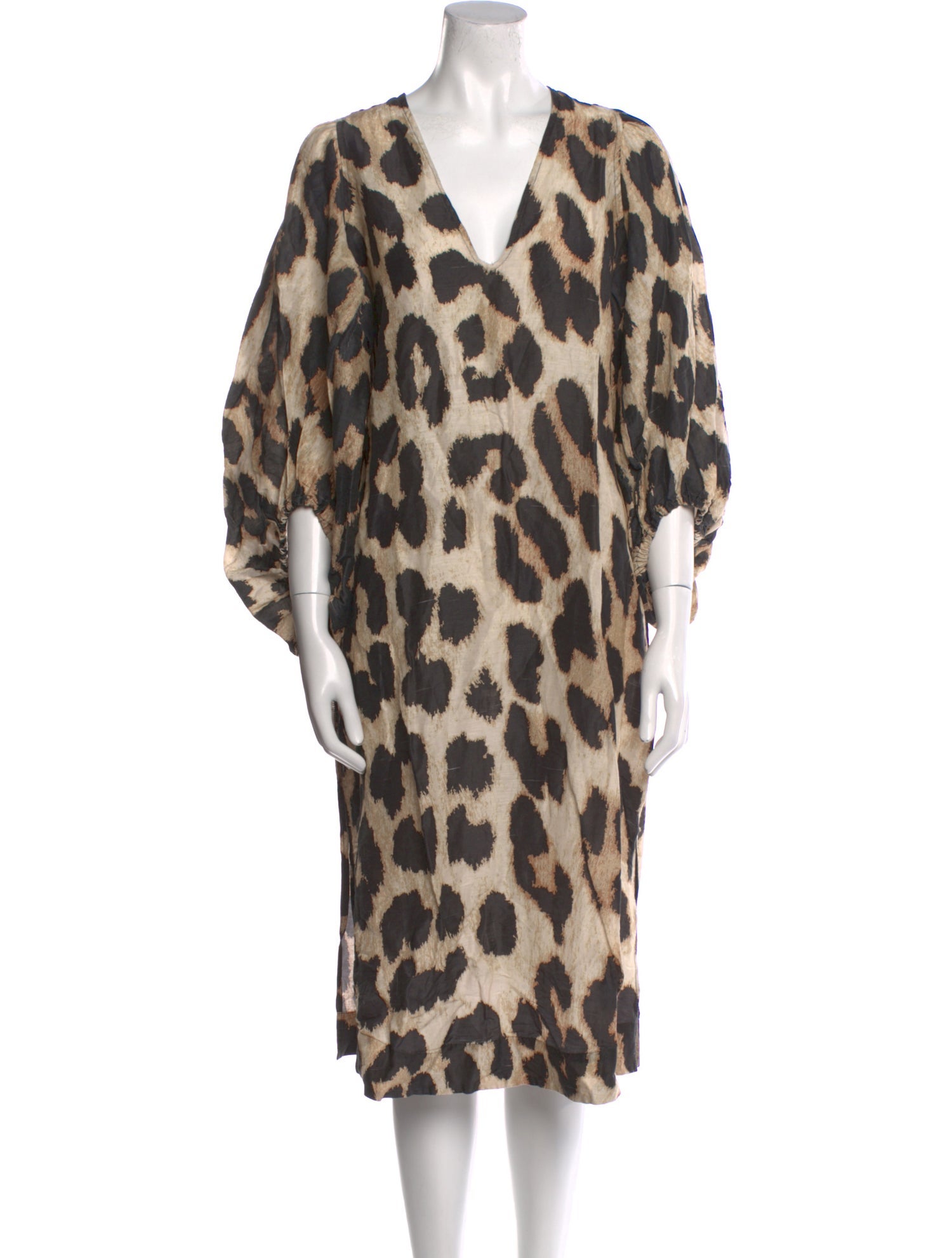 Ganni Linen Midi Length Dress