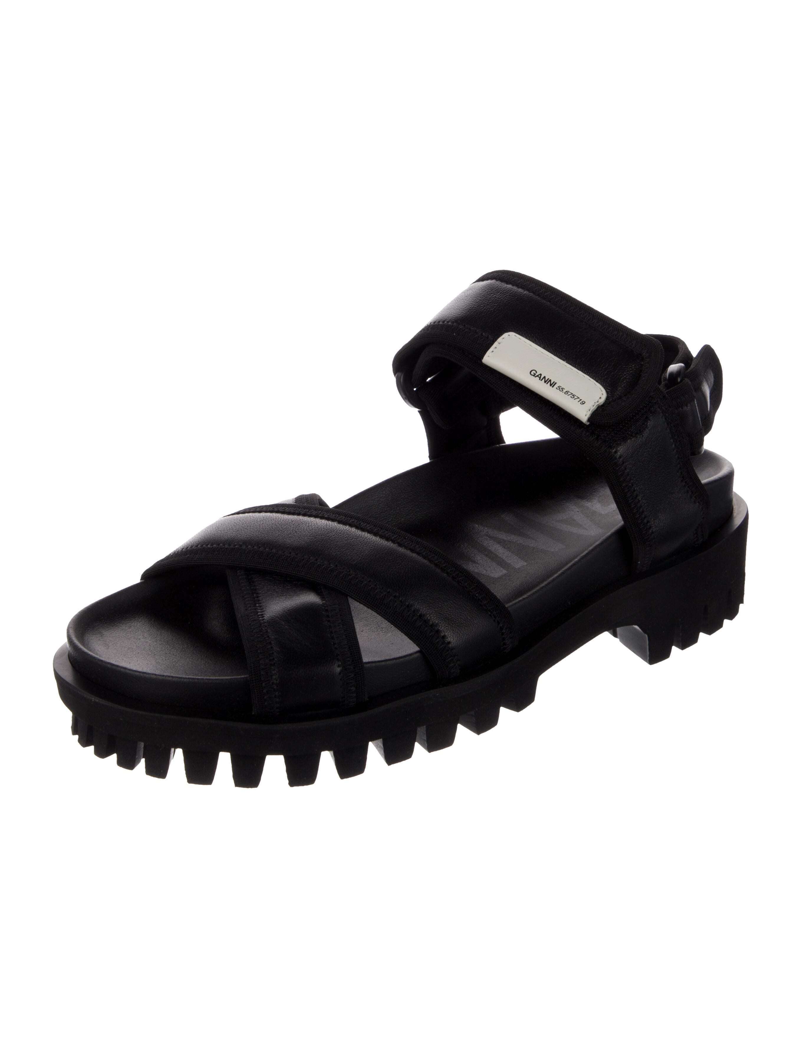 Ganni Leather Slingback Sandals