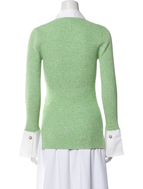 Ganni Printed Long Sleeve Button-Up Top