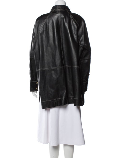 Ganni Leather Utility Jacket