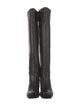 Ganni Leather Distressed Accents Riding Boots