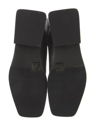 Ganni Leather Distressed Accents Riding Boots