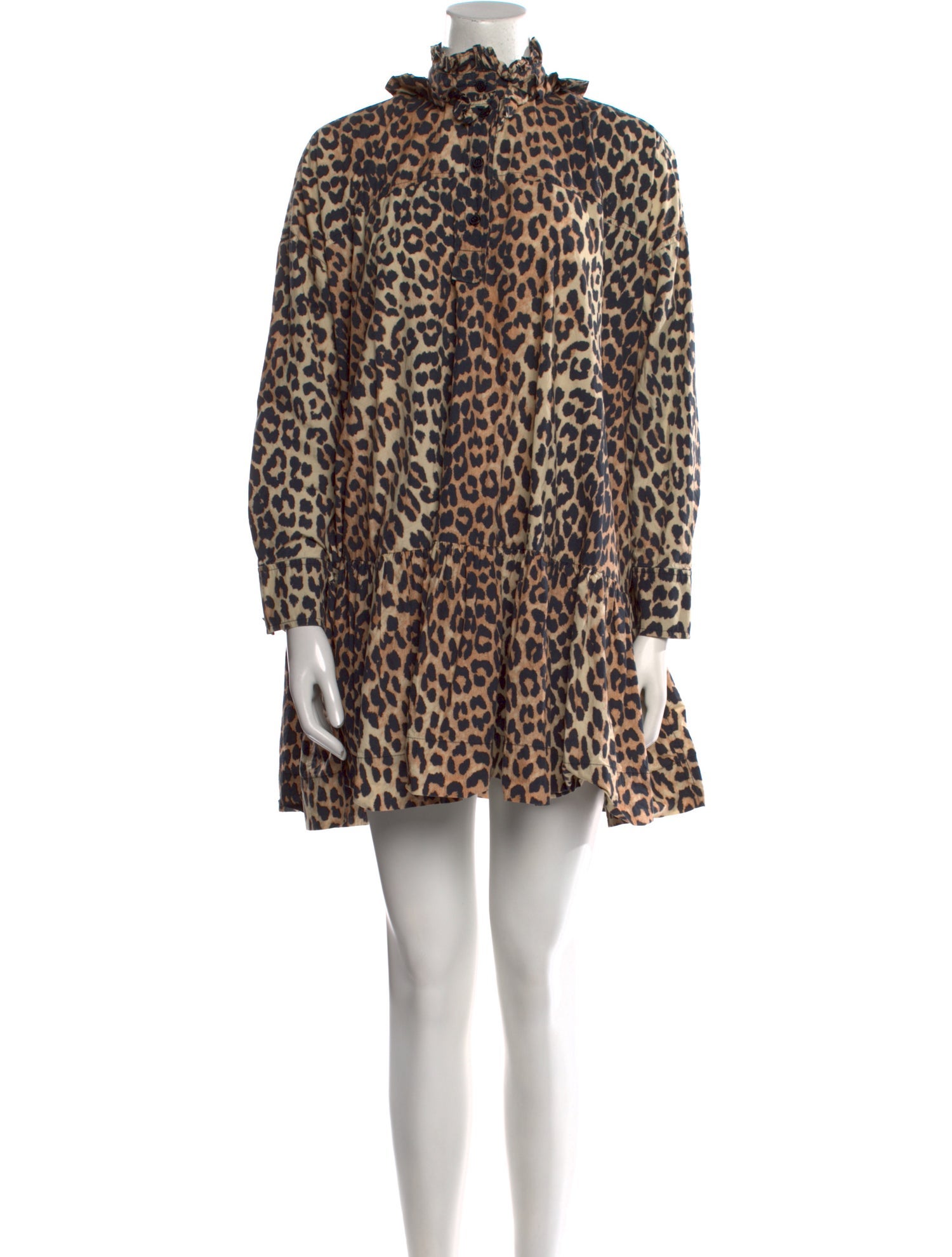 Ganni Animal Print Mini Dress